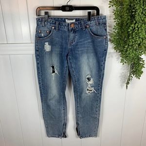 One Teaspoon Distressed Ankle Zip Jeans Womens Size 27
